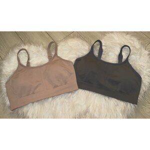 2 Soma Sport Seamless Ballet Back Bras Wire Free WF Lined Womens M Medium